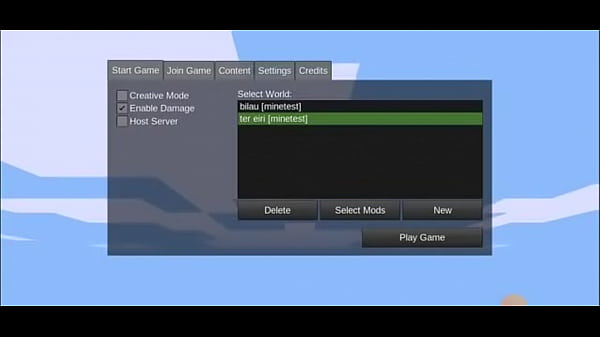 Mostrando o tamanho do meu buraco no minetest