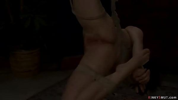 Asiandyke in air bondage analfucked