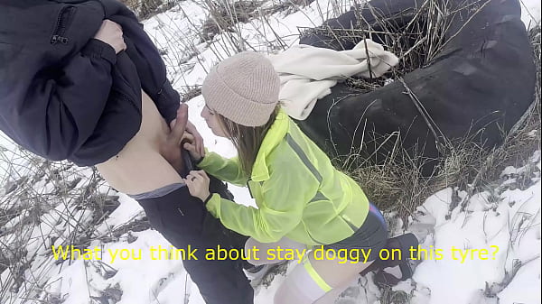 My Cute Girlfriend Gets Fucked In Public In The Snow thumbnail