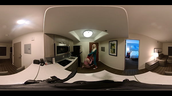 Trans Woman Gives Crossdresser Blowjob in Kitchen VR