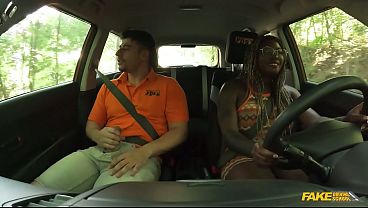Her Big Black Ass Is Going To Pass - Fake Driving School thumbnail