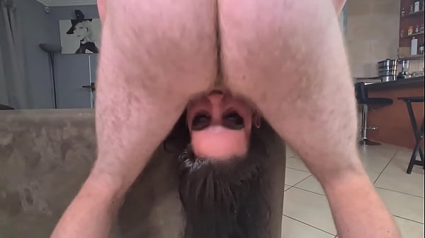 Upside down messy gagging face fuck_spit fetish