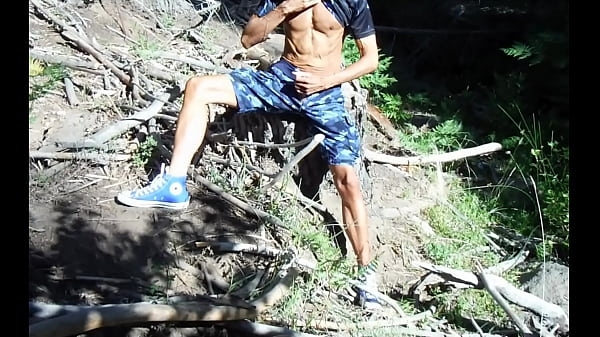 Superman Tshirt outdoor jerking 