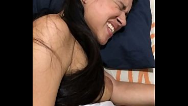 Fucking both her holes without mercy and anal creampie