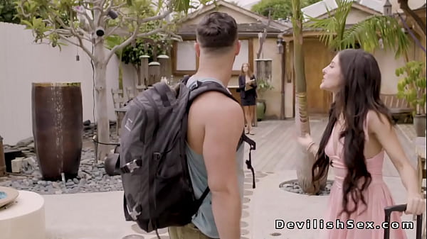 At the pina colada resort on a hot day sexy couple seth and theodora day rent a room and start with oral sex then continue with hardcore