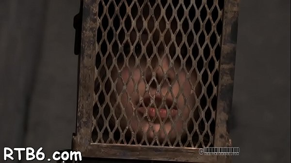 Stripping inside a petite metallic_cage