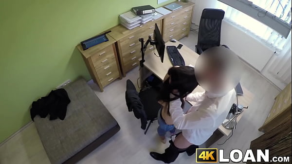 Beautiful babe anally fucked by loan agent 