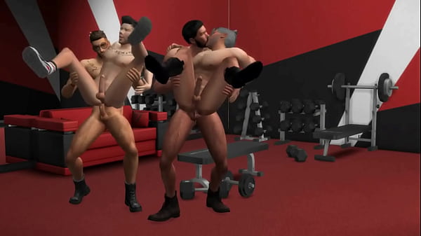 Hunky Sims 4 - Stage of Arousal (Gay Gym Orgy)