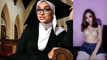 Nonton Se Coge A Una Monja Pecadora Por El Culo - Masturbandome Con Ia thumbnail