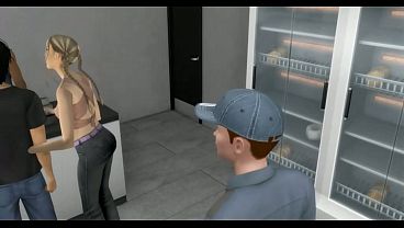 Petite blonde banged by bbc at gas station behind boyfriend's back