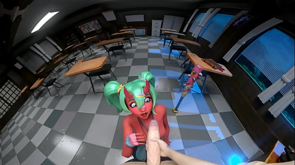 Nemia the demon sucking human cock 