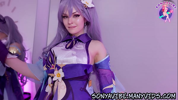 4k Genshin Impact: Shy Keqing Love To Be Filled With Cum From Double Penetration thumbnail