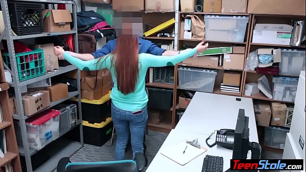 Redhead czech migrant teen thief fucked by_a mall cop