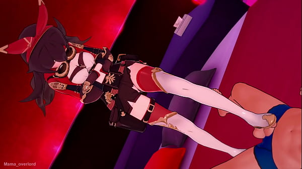 footjob Genshin impact Amber love play (parody) 