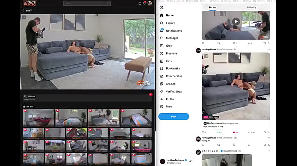 Nonton They're Streaming On Here And Live From Hotguyshousethis Is Happening Right Now. thumbnail