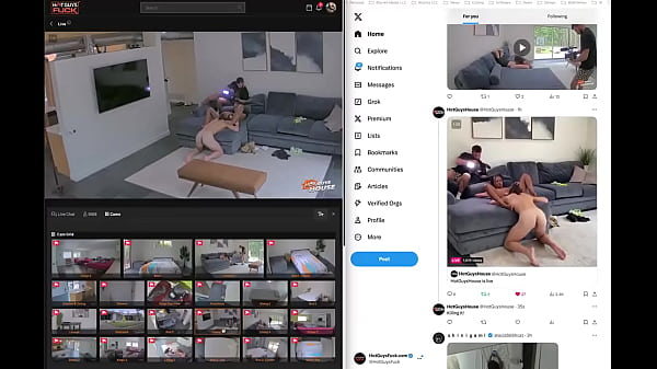 They're streaming on here and live from hotguyshousethis is happening right now 