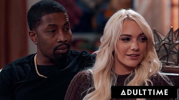 Busty Blonde Hotwife's First 3-Way 