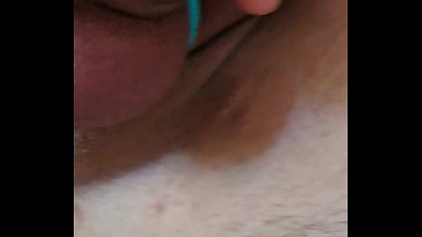 Cumming on hubby's ass 