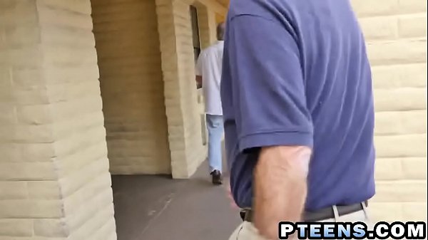 Teen blows old stud and gets banged in bedroom 