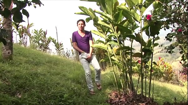 Latin couple in outdoor fun with golden shower - Latino Boys - Pissing Scene 4 