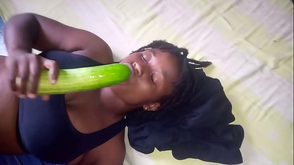 Ebony Cucumber Blowjob thumbnail