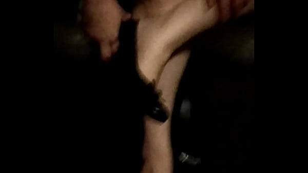 Amber crider wearing black thing_and bra_puts on_black heels and_walks for guy