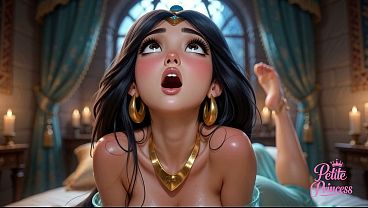 Petite Princess Jasmine Twerking Squirting Cum Orgasm in Palace Bedroom | AI 4K NSFW 