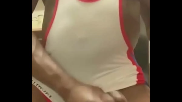BBC. Muscle Geared in Tight White Cock Revealing Verbal Deload 