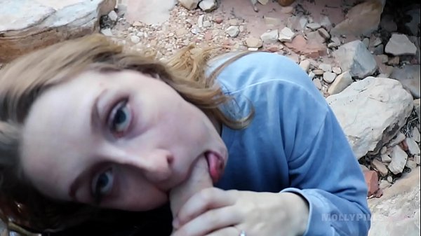 Road Trip Girlfriend_Flashing Deepthroat Blowjob Amateur - Molly Pills - POV_GFE - Natural Tits