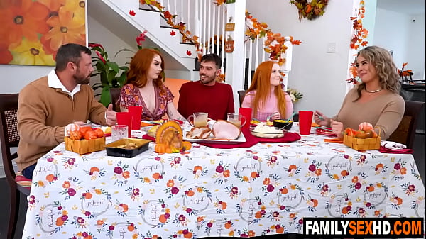 Ginger stepsisters compete for theirfriend_s cock