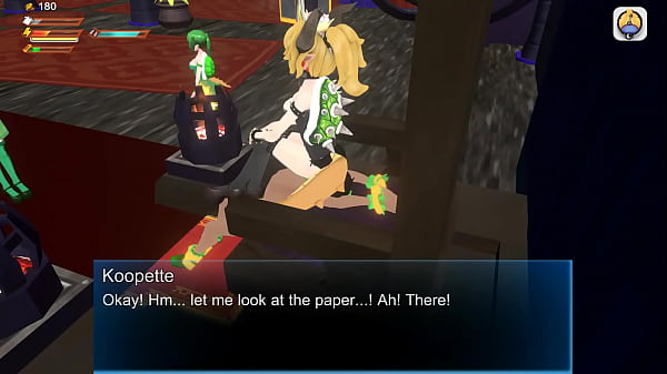 3D Femdom_Bowsette Feet Piss Fart_Toilet