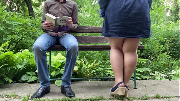 Pantyhose princess pissing in the park while_I watch