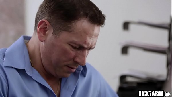 Horny blonde MILF fucks a corrupt_guy with big cock