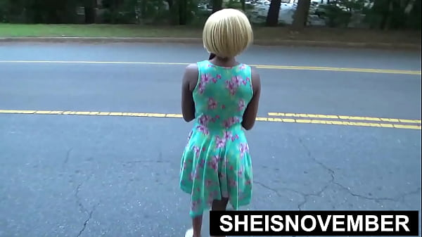 Play MP4 - I'm Sucking His Cock Outdoors In Public After Flashing My Big Ass&comma; Petite Blonde Sexy Black Babe Sheisnovember Giving Debauched Kneeling Blowjob In the Street&comma; Before Spreading Her Wet Pussy Upskirt Closeup Erotica By Msnovember