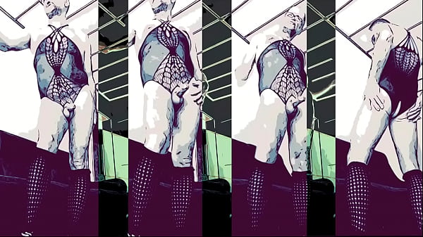 crossdresser dancing on webcam 