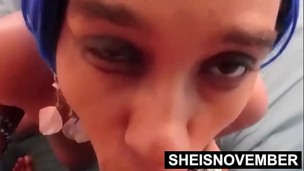 Hd step dad entered my bed room for quick point of view ejaculating cumshot blowjob slender busty hot ebony step daughter sheisnovember big saggy titties and erect brown areolas out during oral sex naked while kneeling by msnovember