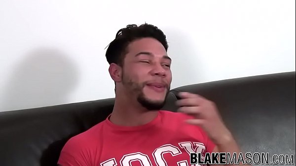 Young hottie jerking off after interview 