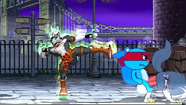 Gay Double Fight Between Bara Jon Talbain & Bara Othello Vs Gay Splendid & Gay Vector thumbnail