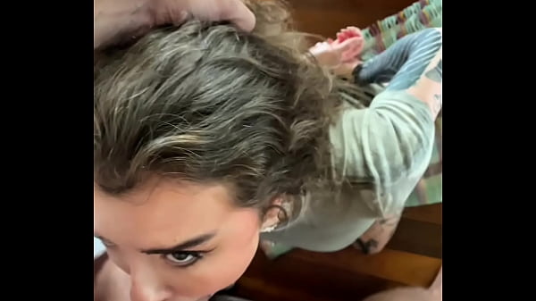 Hot Canadian Blonde EDEN IVY GAGS &amp_ LICKS Balls After Casting - SLOPPY POV Cum SHOT