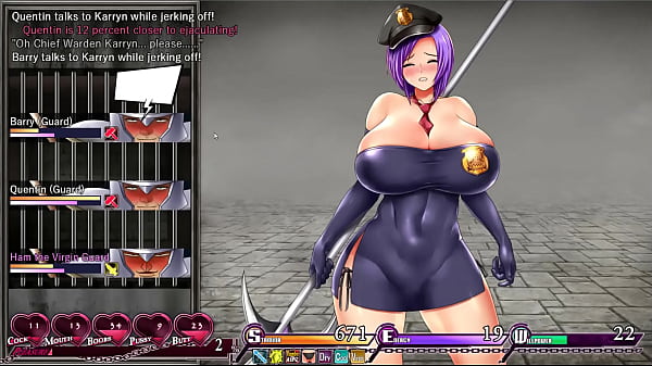 Karryn's Prison [RPG Hentai game] Ep.3 naked in the prison while the guards are_jerking
