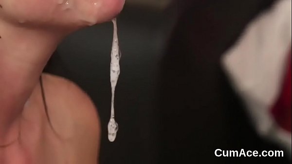 Horny beauty gets cumshot on her face eating all thejism