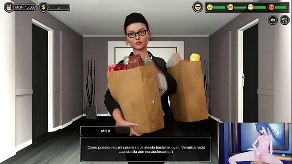 Gameplay Manof the_house 1_Ligando_con la casera y_las compañeras_de piso