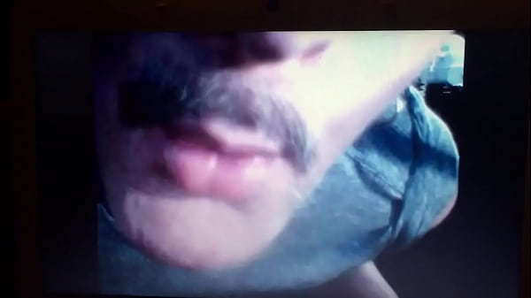 Show off playing with my huge cock and blowing you a kiss for watching my videos on here. 