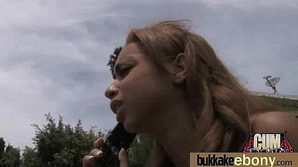 Ebony gets group cumshots 10 