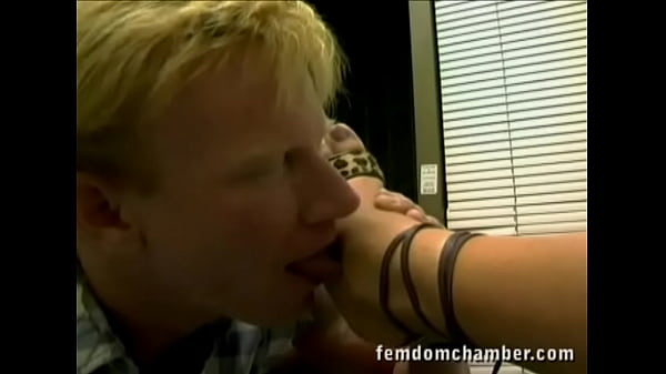 Femdom foot worship and strapon 