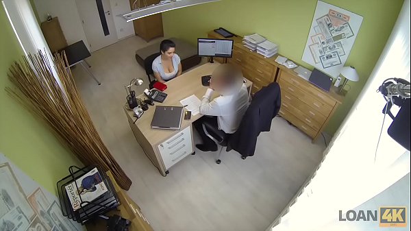 LOAN4K. Modest brunette has_dirty sex for cash in the loan_agency