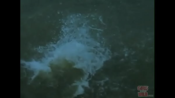 Petite brunette pleasure herself on a boat