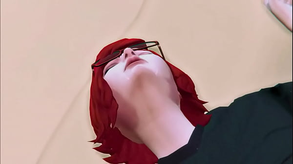 3d animation redhead's first time with cum in pussy