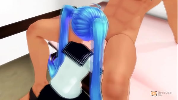 Teen Hatsune Miku Blue Hair Doing Amazing Blowjob & Swallowing The Cum! [extended On] thumbnail