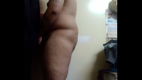 Vaibhav Masturbates_With A Black Jacket Behind The Bedroom Door